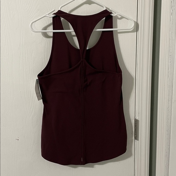 Athleta Like New Embellished Backside Buttery Soft Burgundy Tank Top Size XS - Picture 3 of 8
